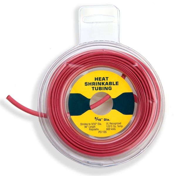 Thin Wall Heat Shrink Tubing, 3/16Id